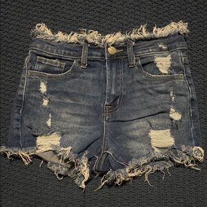 Distressed Denim Shorts